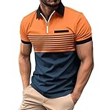 Herren Sommerhemd Poloshirt-Kontrast Kurzarm Poloshirt Basic Sommer Shirt Kurzarm Fitness Sportshirt Slim Fit Workout T Shirt Basic Sportstyle Outdoorshirt Casual Atmungsaktiv Arbeitsshirts