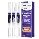 3 Stück Lila Zahnaufhellung Stift, Zahnaufhellung Bleaching Set, Teeth Whitening Essence Pen, Flecken Entfernen WeißE ZäHne Zu Hause, FüR Strahlend WeißE ZäHne