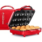 Holstein Housewares Full Size Cupcake Maker, Makes 12, Red