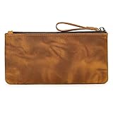 newsbirds Stifteetui aus echtem Leder, Reißverschluss-Tasche, wunderschön handgefertigte Reißverschlusstasche, praktische Federmäppchen für Erwachsene und Studenten mit Seitentasche und Schlüsselring