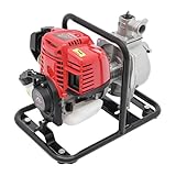 SICHENSH 1 Zoll 4-Takt Benzin Wasserpumpe 38CC Gartenpumpe Wasserförderpumpe teichpumpen mit luftgekühlt 1.2KW Schmutzwasserpumpe Motorpumpe Bewässerungspumpe für Bewässerung, Wassertransport