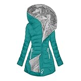 Angxiwan wintermantel damen Wintermantel Lang Winterjacke Warm Gefüttert Winterparka Winter Jacke Mantel Parka Reißverschluss Steppmantel Daunenmantel mit Kapuze übergangsjacke damen elegant