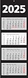 2025 ADINA Wandkalender 92x33cm 4-Monate schwarz