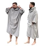 Stravaig Frottee-Poncho für Erwachsene – leicht zu wechselnder Frottee-Bademantel zum Schwimmen, Surfen, Schwimmen in freier Natur, Strand (L-XL)
