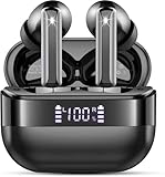 Bluetooth Kopfhörer, Kopfhörer Kabellos Bluetooth 5.4 In Ear Kopfhörer mit 4 ENC Noise Cancelling Mics, 48Std HiFi Stereo Kabellose Kopfhörer mit LED-Anzeige, IP7 Wasserdicht Ohrhörer für Sport Arbeit