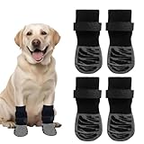 2 Paar Hundeschuhe,Hundeschuhe,Rutschfestes Hundeschuhe Winter,Verstellbares Hunde Schuhe,Geeignet für den Lnnen- und Außenbereich,Schützt Hunde vor Verletzungen