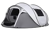 6 Person Instant Pop Up Camping Tent with 2 Ventilation Mesh Windows Waterproof Sunshade Family Tent for Outdoor Beach Camping Portable Lightweight Dome Tent for Easy Setup