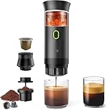 Tragbare 3-in-1-Kapselmaschine, kompatibel mit Nespresso Dolce Gusto und gemahlenem Kaffee, tragbare Mini-Kaffeemaschine, mehrere Kapseln zum Mitnehmen, kleine tragbare Kaffeemaschine