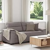 Hommdiy 2-Sitzer-Sofa Taupe 140 cm Stoff