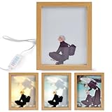 Beleuchtete Gemälde, LED Wandkunst Dekor, USB-Betrieben, Nachtlicht Bilderrahmen, Lichtmalerei Dekorativ Mit 3 Farben Einstellbarer Beleuchtung Für Wohnzimmer Büro Schlafzimmer