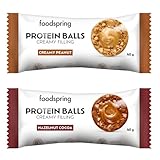 foodspring - Protein Balls Creamy Filling Variety Pack - 12 Protein-Snacks à 40g sortiert in den Geschmacksrichtungen: Haselnuss-Kakao und Erdnusscreme