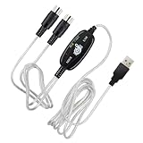 DECORNIJIA USB Midi Kabel Hochleistungs Midi Adapterkabel für Keyboard Verbindung PC Kompatibel mit Windows Xp bis Stabile Signalübertragung