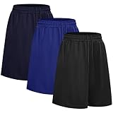DDOBB 3 ER Pack Shorts Herren Sporthose Kurz Mit Taschen Laufhose Herren Sommer Kordelzug Basketball Shorts Gym Trainingshose