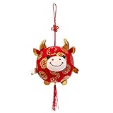 Diyeeni 10 cm Kleine Plüsch-Kuh-Puppe, Jahr des Ochsen-Maskottchen-Spielzeugs, Blau, für Kinderzimmer-Dekoration, Geschenk (Diyeeni6k1gu5o7gf-201117AH02-1)