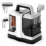 Tragbarer Teppich- und Polsterreiniger, Handheld Spot Cleaner mit zwei abnehmbaren Tanks und 2 Reinigungsköpfen für Teppiche, Teppiche, Treppen und Autos
