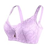 Unterwäsche Schwangerschaft Plus Größe Fünf Breasted Wireless Sport-BH Spitzen-BH Brustabdeckung Cup Große Weste BHS Damen Unterwäsche Rot (C, 38/85C)