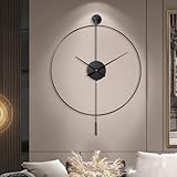 GERHWASH Wanduhr, 60cm Moderne Wanduhr, minimalistisches Design Quartz Lautlos wanduhren für Wohnzimmer, Küche, Büro, Schlafzimmer ﻿