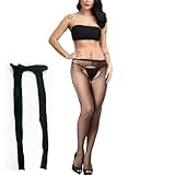 Norhogo Sexy Women's Open Fork Net Stockings, Offene Strumpfhose, Schwarze Netzstrümpfe für Frauen, Schwarze Netzstrümpfe für Frauen, Cosplay Nylon Open Horse Stockings