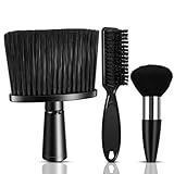 3 Stück Friseurbürste, Nackenpinsel Set, Friseur Nacken Bürste,Barber-Zubehör, Barber Bürste,Soft Barbierbürst Friseur Bürste für Die Reinigung Gebrochener Haare am Hals,Staubentfernung usw