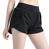 SAIIURV Sommer Sport Shorts Kurze Hosen Damen, Radlerhosen Damen High Waist Kurze Sporthose, Cargohose Radhose, (DE/NL/SE/PL, Alphanumerisch, Einheitsgröße, Regular, Regular, Schwarz)