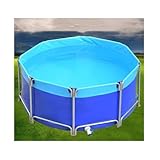 Aufstellpool mit Metallrahmen, robuster PVC-Leinwand, Fischteich mit Metallhalterung, blau, 130 x 100 cm, perfekt für Spaß und Entspannung im Freien