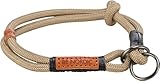 TRIXIE Zug-Stopp Hundehalsband BE Nordic S-M Sand/schwarz – bequemes Hundehalsband für kleine & mittelgroße Hunde mit Zugbegrenzung - robust & elegant – 17264