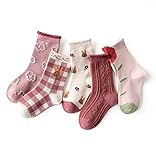 axy Mädchen Kinder Bunte Strümpfe Socken-5er (5er Pack) (DE/NL/SE/PL, Numerisch, 23, 26, Sortiert 2)