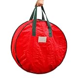 Aufbewahrungsbox für Kränze, Aufbewahrungsbox für Weihnachtskranzdekorationen | Wasserdichte Tasche mit Reißverschluss Organisation Deko Party Umzug Garage Halloween