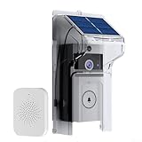 HpLive Kabellose WLAN-Türklingel mit Solarpanel, Wasserdichter Regenschutz, Nachtsicht und Zwei-Wege-Gegensprechanlage für Hauseingang(A)