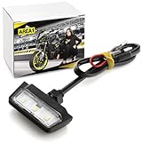 Area1 Premium LED Kennzeichen-Beleuchtung E-geprüft, Motorrad Nummernschild Leuchte, Universal für Motorroller Quad ATV, Kompatibel Mit KSR