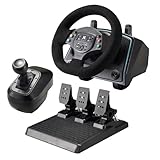 DOYO 1080° Drehung 8-in-1 Rennlenkrad mit Hall-Metallpedal und 6+1 Schaltknüppel, kompatibel mit PS4/Xbox Series X&S/Xbox One/Xbox 360/PS3/PC (Xinput/Dinput)/NS Switch, Einstellbarem Lenkwinkel
