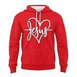 Fleece-Kapuzenpullover, weich und bequem, mit Fronttasche für Freizeitkleidung und Sportbekleidung, bequemes Sweatshirt für Jungen, rot, M