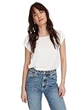 ONLY Damen Einfarbige Kurzarm Bluse Basic Rundhals Ausschnitt Blusen T-Shirt Blouse Oberteil ONLVIC, 15142784,Weiß,42