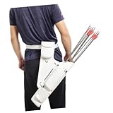 VICASKY Weißer PU Pfeiltasche Bogenschießen Köcher Große Kapazität Verstellbarer Gurt Multifunktionale Pfeilaufbewahrungstasche Für Outdoor Jagd Und Bogenschützen