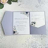 MillaSaw Umschlag für Einladungskarten Lavendel für Hochzeit, Verlobung, Geburtstag, Gala-Preise, geeignet für Einladungen 12,7x17,8 cm, 25 Stk. (Farbe: Lavendel).