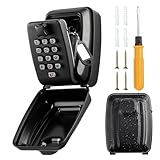 Tuocal Schlüsseltresor mit Zahlencode, Wandmontage Schlüsselbox mit 12 Stellig Schlüsselsafe Groß Schlüsselsafe Aussen schlüsselkasten mit Wasserdicht Abdeckung für Haus, Garage, Büro, Schule