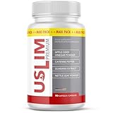 USLIM Premium Kapseln | mit Apfelessig und Pflanzenextrakten | in der großen Maxi-Dose | Inhalt 90 Kapseln