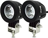 Safego 2 x 2.2inch LED Arbeitslicht 10W Motorrad Nebelscheinwerfer LED Scheinwerfer Auto Arbeitsscheinwerfer bar Motor Offroad Zusatzscheinwerfer (20-30-Grad) 10W Spotlight Reflektor 12V 24V
