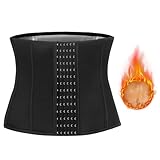RUCUDIM Korsett Damen Waist Trainer Damen, Verstellbar Waist Trainer Corset, Latex Korsage Damen Bauchweg, Atmungsaktiv Corsage Taillenformer für Sport Shaping Training (Schwarz)
