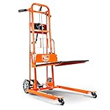 SuperHandy Material Hebewinde Stapler, Palettenwagen, Hubtisch, Gabelheber, 150 kg, 100cm maximale Hubkraft mit 20cm Rädern, Lenkrollen [zum Patent angemeldet]