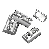 QANCEN 40 Stück Nutensteine M6 mit Kugel Nut 8 T Nutsteine Schrauben 40-Serie M6 Aluprofil 40x40 Vernickeltem Kohlenstoffstahl Gleitmutter mit Federkugel für Alu C Profil, 3D Drucker CNC Europanorm