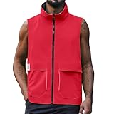 Mymyguoe Wendbar Fahrradweste Herren Sportweste Winddichte Atmungsaktiv Outdoorweste Bikerweste Mountainbike Windweste Rennradweste Wasserdicht Windstopper Laufweste Softshellweste
