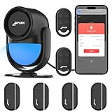 CPVAN WiFi Alarmanlage Haus mit PIR-Bewegungsmelder, Drahtloses DIY-Smart-Alarmsystem mit 4 Tür-/Fenstersensoren für Sicherheit – Lokalaler Alarm & App-Benachrichtigung, Schwarz