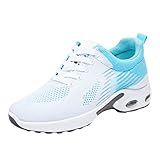 Laufschuhe Damen Turnschuhe Sneaker Damen Sportschuhe mit Luftpolster Sneaker Atmungsaktives Joggingschuhe Leichte Straßenlaufschuhe Walkingschuhe Gym Fitness Running Shoes (a1-Blue, 38)