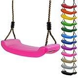 Kinderschaukel Brettschaukel stabil Schaukelsitz aus Kunststoff für Spielturm (Pink)