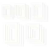 YFPOPONE 20 Stück Fotorahmenkarton,5 Größen Passepartouts Fotorahmen-Bilderhalter Passepartouthalter für Papierfotorahmen für Poster, Kunstwerke, Drucke und Gemälde