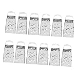 ULTECHNOVO 12 Stück Teiliges Mini Vierkantreibe aus Edelstahl mit Griff Multifunktions Gemüseschneider für Käse Karotten Kartoffeln Platzsparend und Schnell Küche