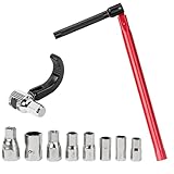 Noosverl Standhahnmutterschlüssel Set 13 mm|Kralle SW 44 + Einsätze 8-17 mm, Standhahn-Mutternschlüssel-Satz, 9-tlg Mutterschlüssel|Klaueadpter