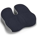 Juspota Orthopädisches Sitzkissen, Ergonomisches Sitzkissen Bürostuhl, Steissbeinkissen Entlastung, Komfortabel Sitzkissen Stuhl, Stress Abbauen Stuhlkissen Sitzpolster für Auto Büro - Dunkelgrau