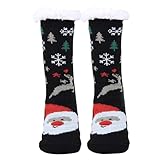 Gear Socks Warme Weihnachtsmode Winddicht Druck Mid Tube Socken Lange Tube Baumwolle Halbsocken für Herren, Schwarz , Einheitsgröße